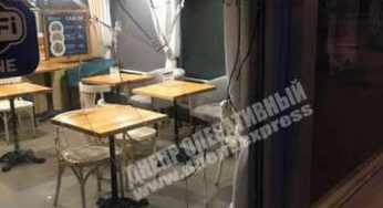 В Днепре в кафе бросили банку с горючей смесью