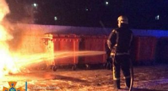 В Каменском горели мусорные баки