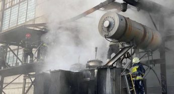 В Днепре на предприятии горел трансформатор