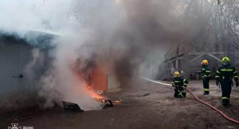 На Дніпропетровщині в гаражі згорів Fiat