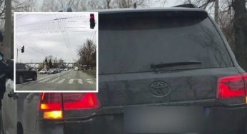 У Дніпрі на очах у поліцейських водій Toyota Land Cruiser проїхав по зустрічній на “червоний”