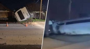 У Дніпрі маршрутка Sprinter перекинулась на бік: є постраждалий